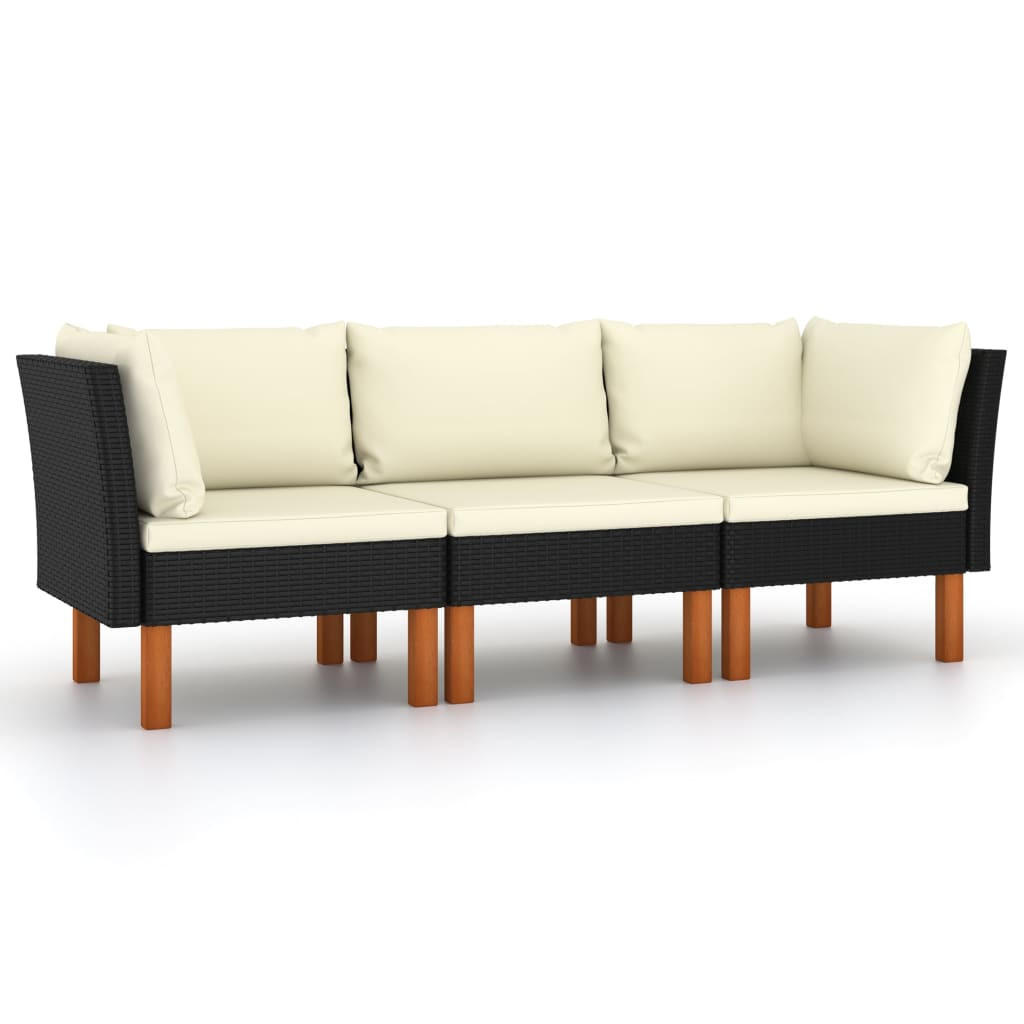 GARTENSET Yeaman 3-teilig - Schwarz, Metall - Nettlife