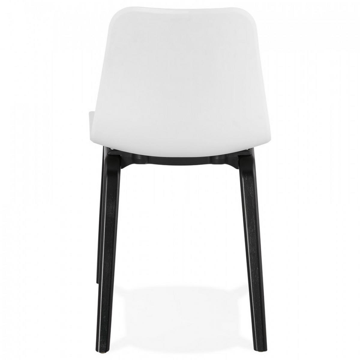 STUHL Weiß 44.5x81x52.5cm - Schwarz/Weiß, Holz/Kunststoff (44.5/81/52.5cm) - AlterEgo