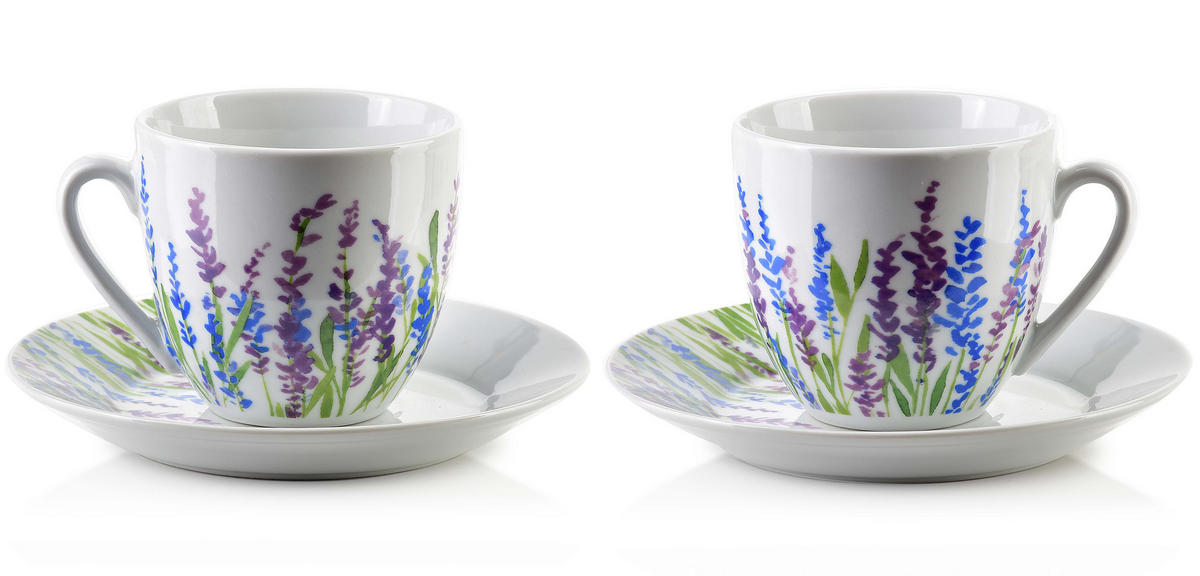 KAFFEETASSENSET Joy Blau 25/33.5/9 cm Keramik - Dunkelblau, Keramik (33.5/9/25cm) - Mondex
