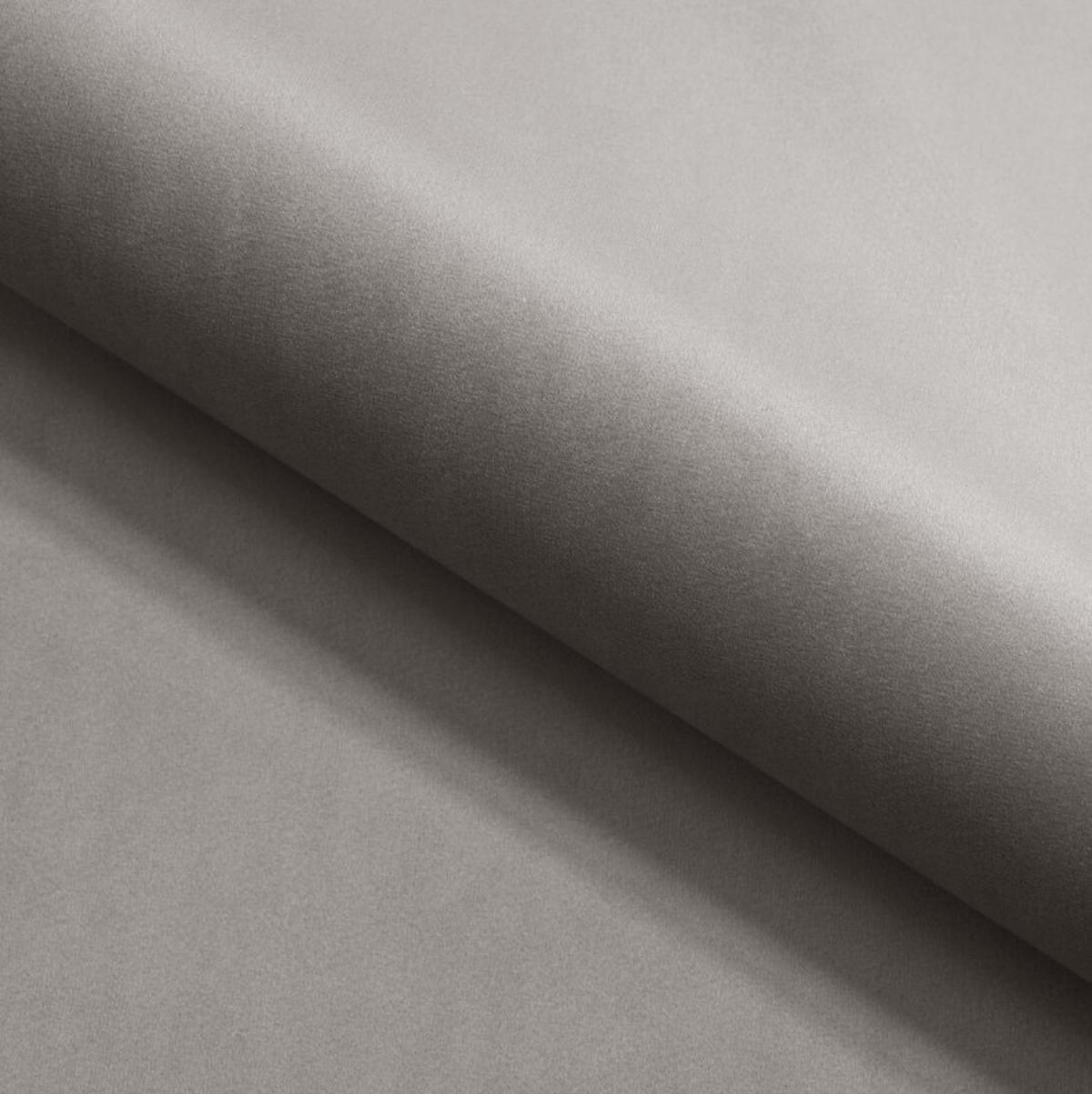 ECKSOFA GLAM mit Schlaffunktion, Ottomane & goldenen Füßen – Samtsofa im Glamour-Stil mit Zierkissen, 258x167x91 cm, rechte, grau​ - Grau, Holz/Textil (258/167cm) - DomoHome