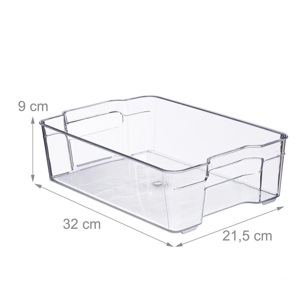 KÜHLSCHRANK-ORGANIZER - Transparent, Kunststoff (21.5/9/32cm) - Relaxdays