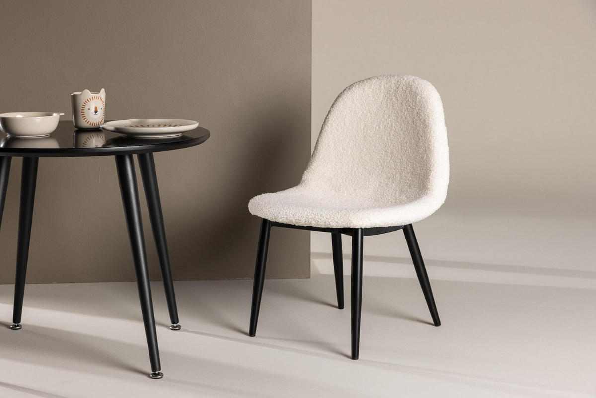 OTTOMANE POLAR Weiß 43x42x62 cm - Weiß, Textil (43/62/42cm) - FURNLUX