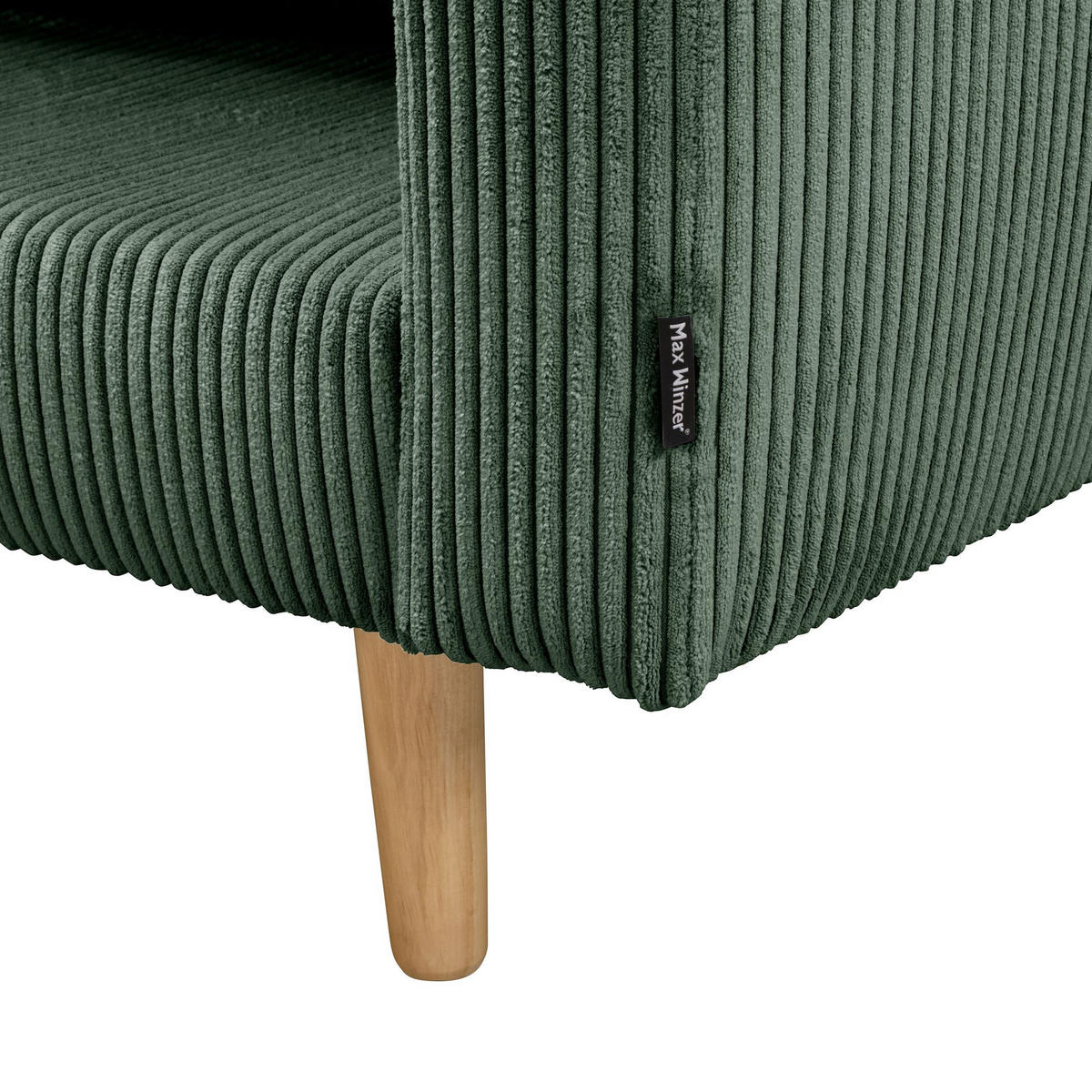 FUNKTIONSSOFA mit Hocker Kattie Cordstoff dunkelgrün - Dunkelgrün, Kunststoff (144/230cm) - 58aufmkessel