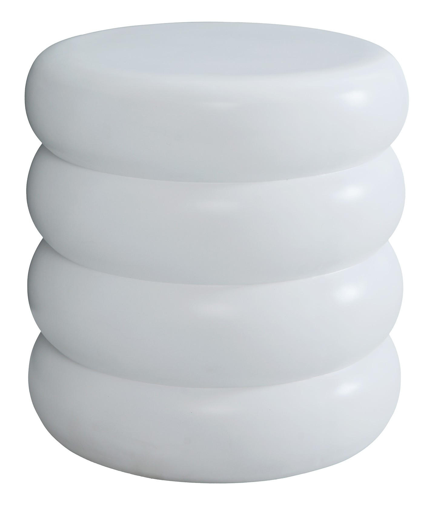 BEISTELLTISCH Rund Weiß 45 x 45 x 52 cm - Weiß, Metall (45/45/45cm) - Nordlys