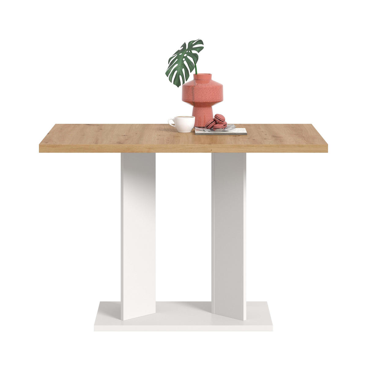 ESSTISCH GUSTAV (B/H/T: ca. 110/76/70 cm) in weiß/Artisan Eiche Nachbildung - Weiß, Holzwerkstoff (70/110/76cm)