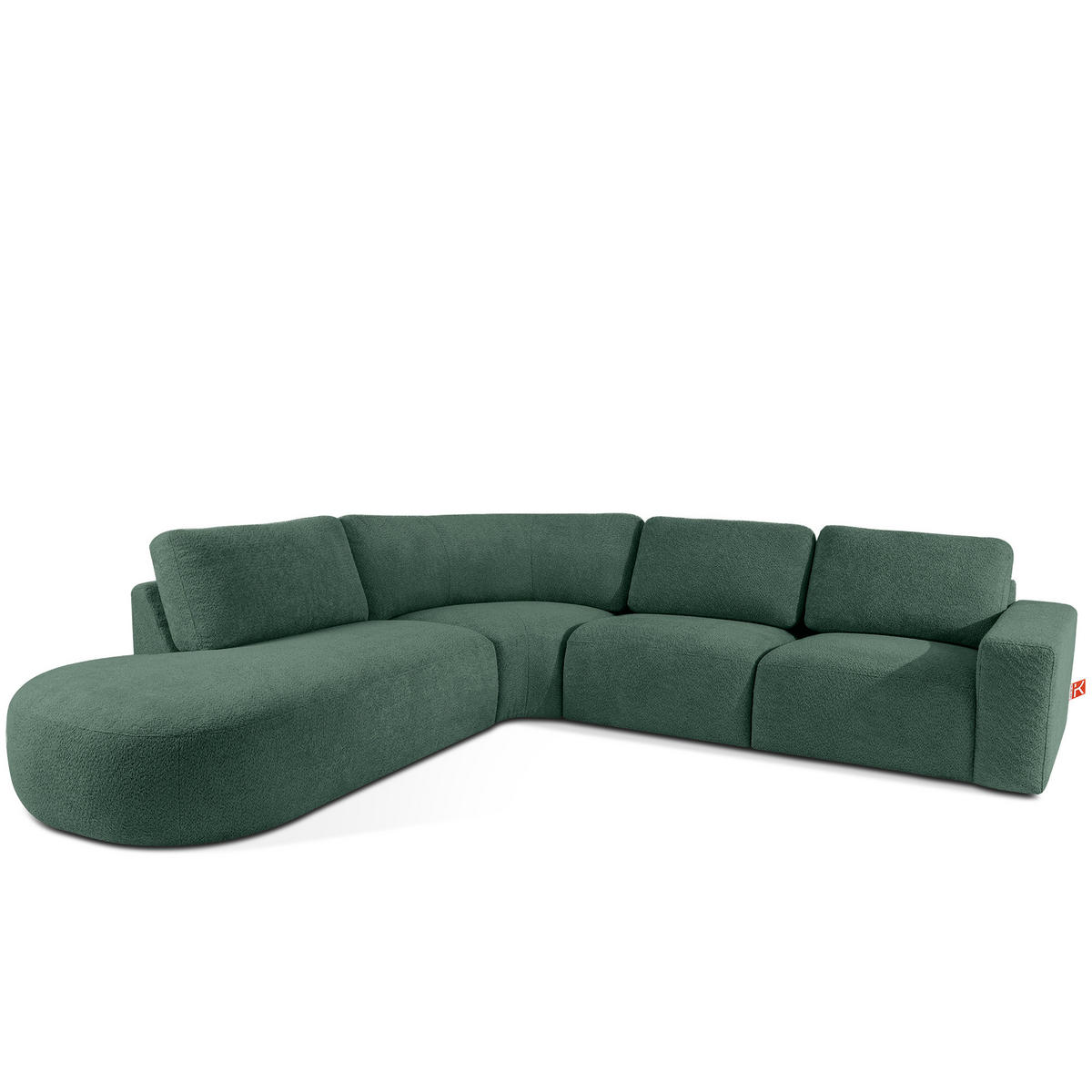 ECKSOFA LINKS ZUCCO, Grün - Grün, Holz/Holzwerkstoff (304/293cm) - KONSIMO®