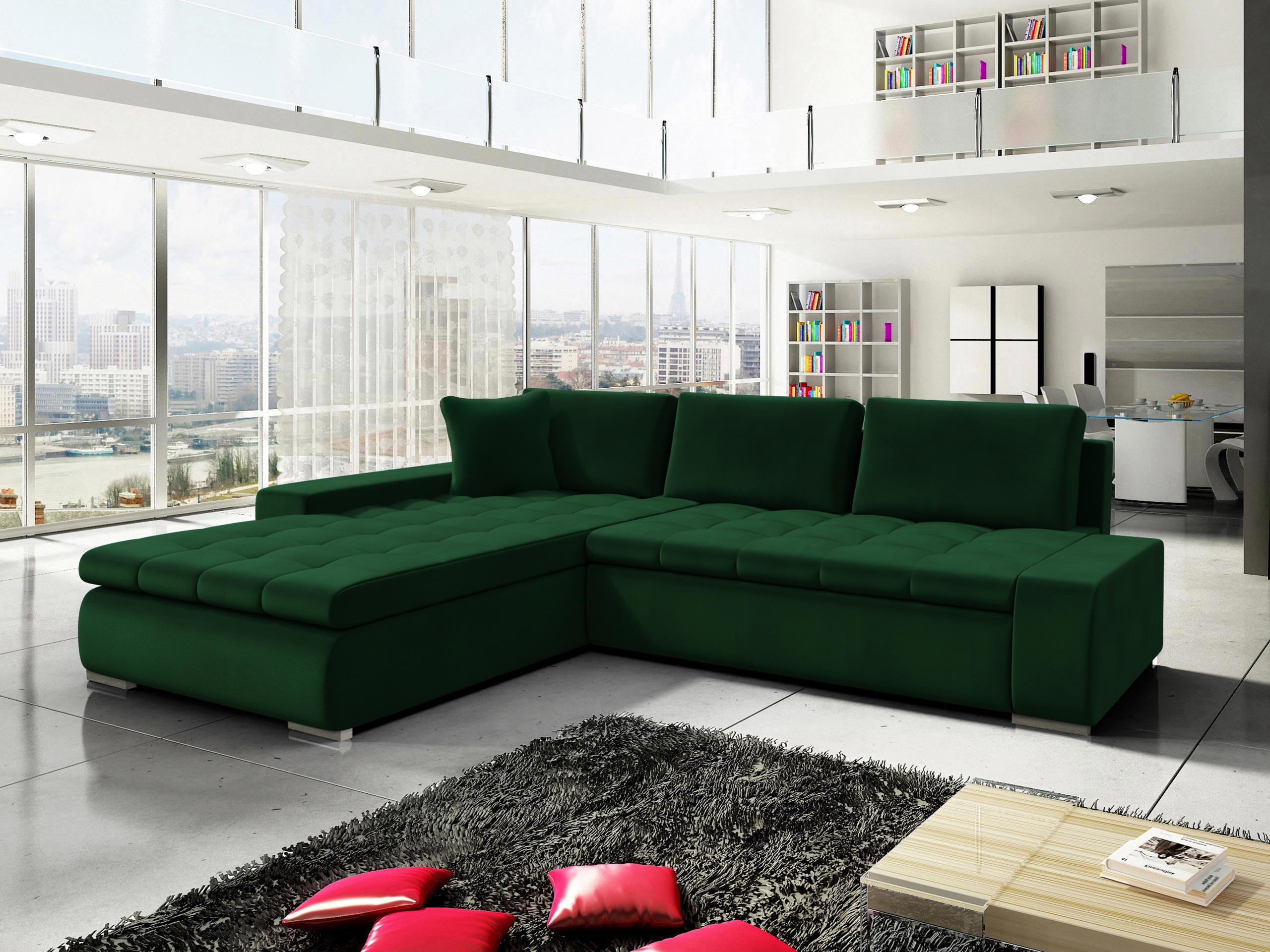 ECKSOFA Orkan - Waldgrün, Holz/Textil (302/213cm) - MIRJAN24