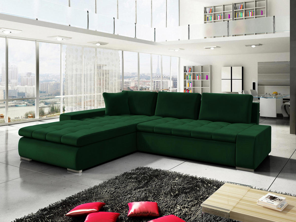 ECKSOFA Orkan - Waldgrün, Holz/Textil (302/213cm) - MIRJAN24