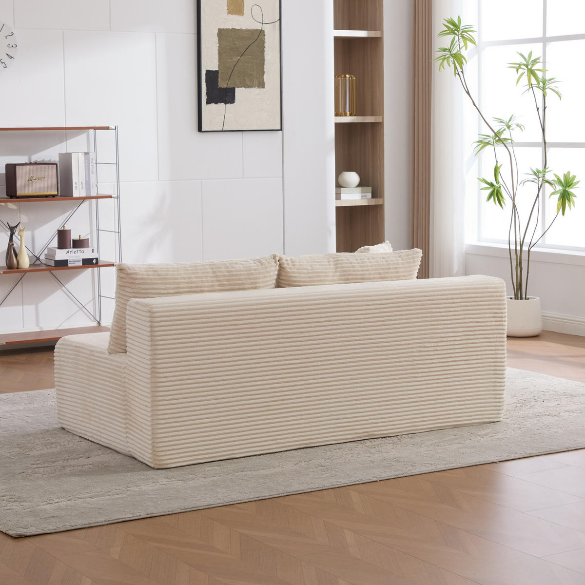 SOFAELEMENT 172/99/74.5 cm Beige Chenillestoff - Beige, Textil (99/74.5/172cm) - Oxeza