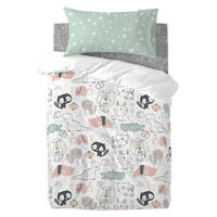 BETTBEZUG 2er-Set teiliges best buddies 100x120 cm (kinderbett) mehrfarbig - Multicolor, Textil (100/120cm) - Happy Friday
