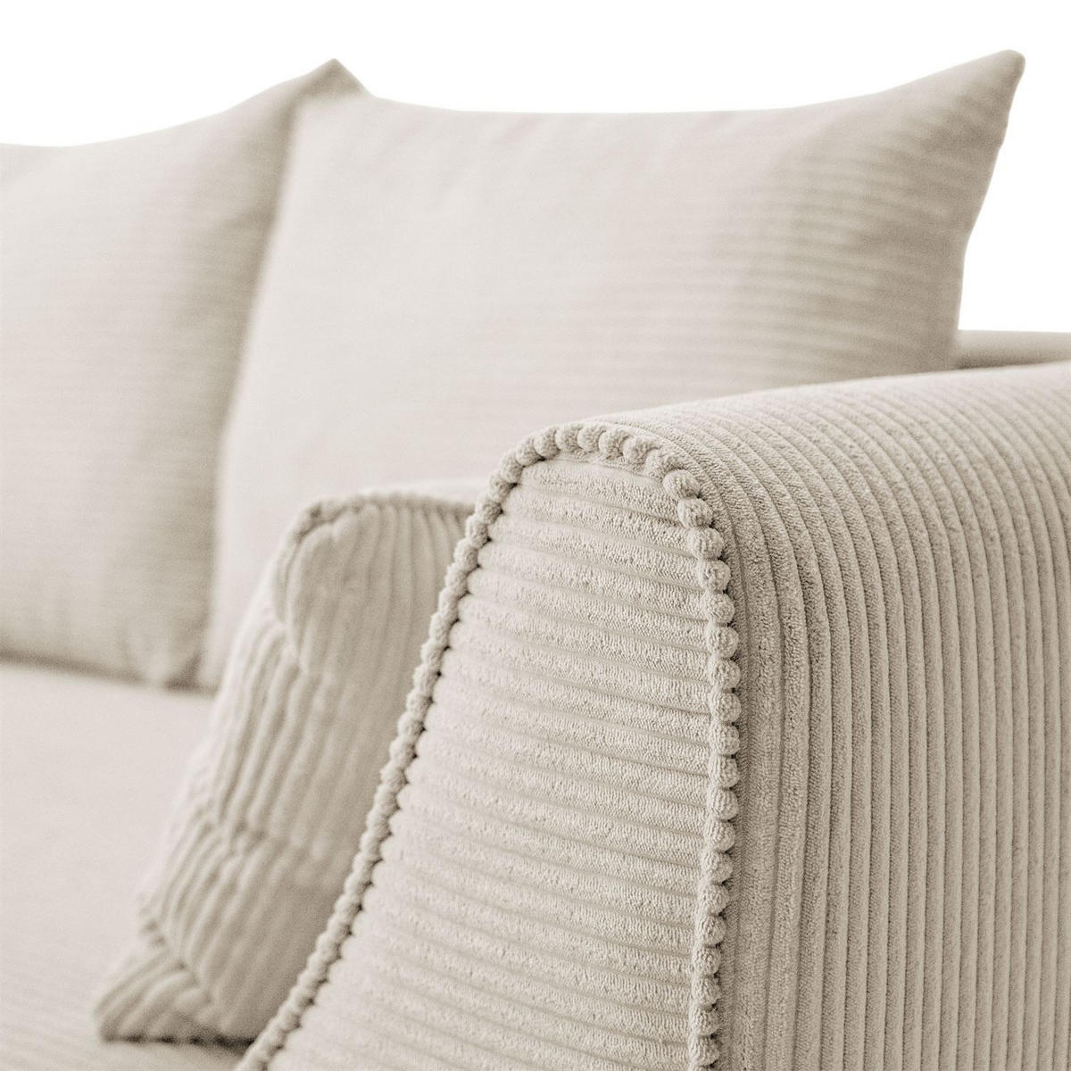 SOFA ASPEN Zweisitzer mit Schlaffunktion, Anafi 22 - Beige, Textil (267/94/95cm) - Lookway