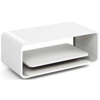 COUCHTISCH Sora in Weiß mit abgerundetem weißem Metallgestell 100/50/41 cm - Schwarz/Weiß, Holzwerkstoff (50/100/41cm) - WFL GROUP