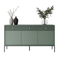 Kommode MIDNIGHT 3D3S mit drei Schubladen auf Gestell grün - Schwarz/Grün, Holzwerkstoff (154.5/82.5/39cm) - Lookway