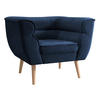 SESSEL Bal 1 - Naturfarben/Dunkelblau, Holz/Textil (82/75/74cm) - MIRJAN24