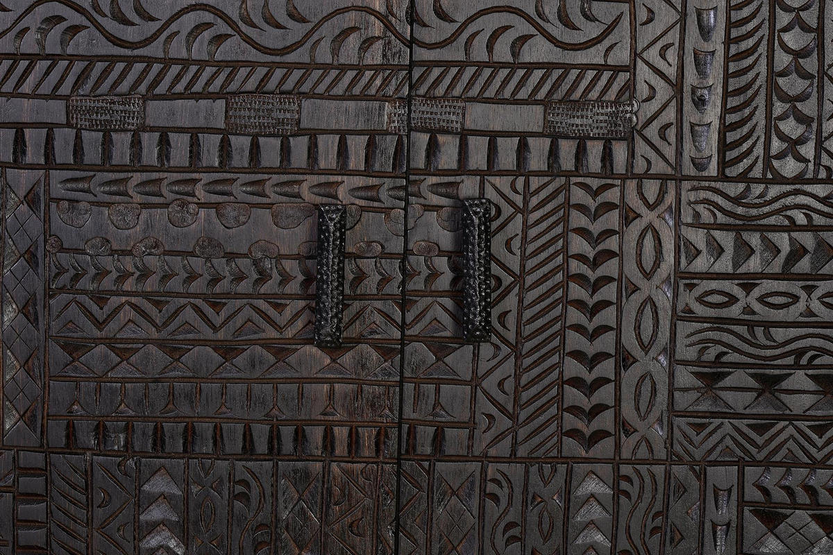 HIGHBOARD Mangoholz und dunklem Walnussmetall - Dunkelbraun, Holz (40/135/120cm) - Giner y Colomer