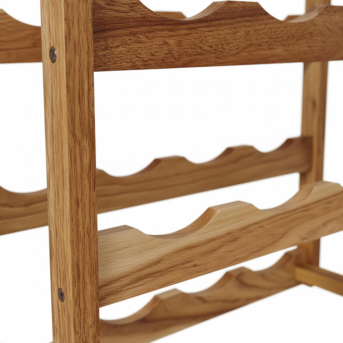 WEINREGAL - Hellbraun, Holz (42/38/21cm) - Relaxdays