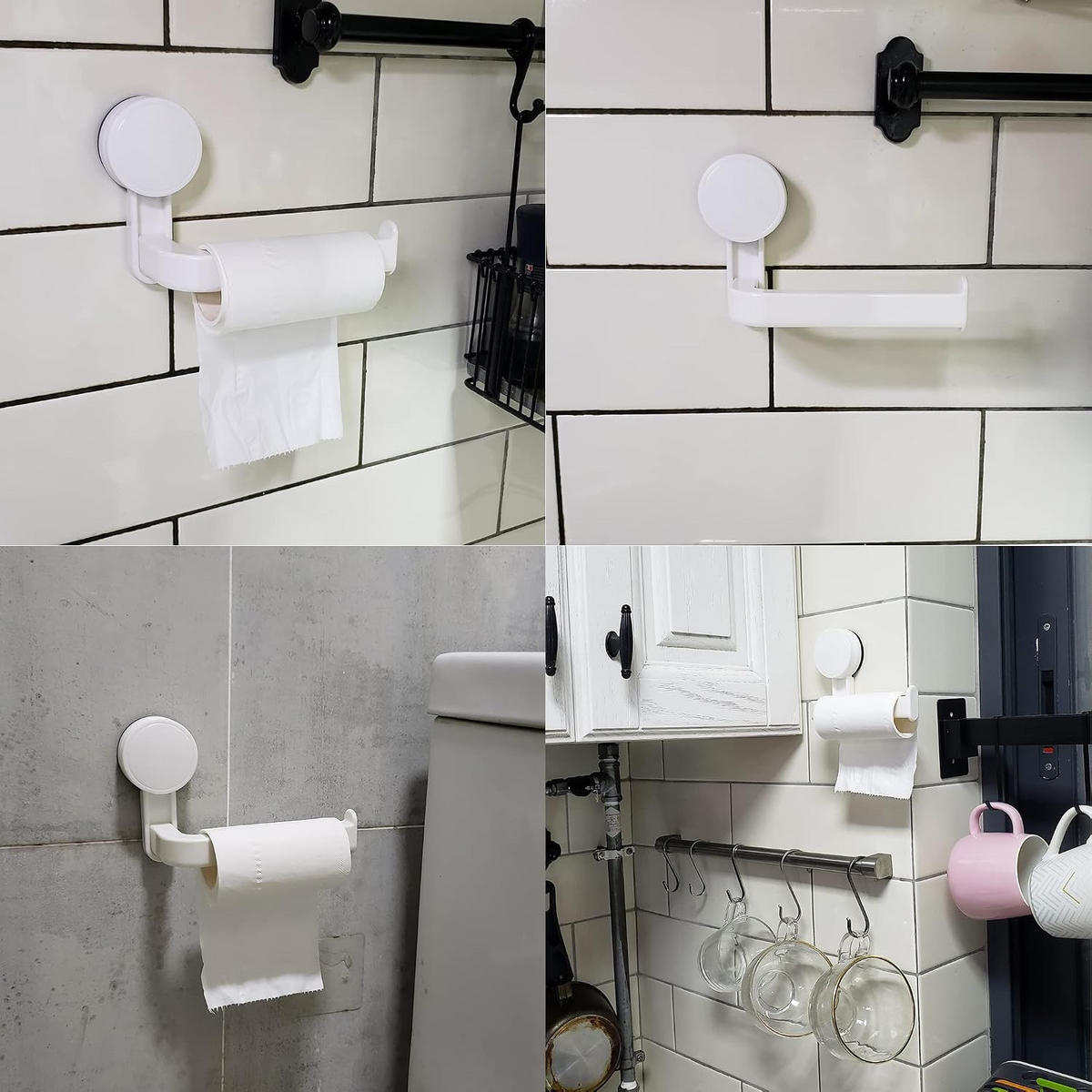 TOILETTENPAPIERHALTER, 4 Haken Toilettenpapierhalter - Weiß, Kunststoff (6.5/3.7/14.6cm) - BELZ