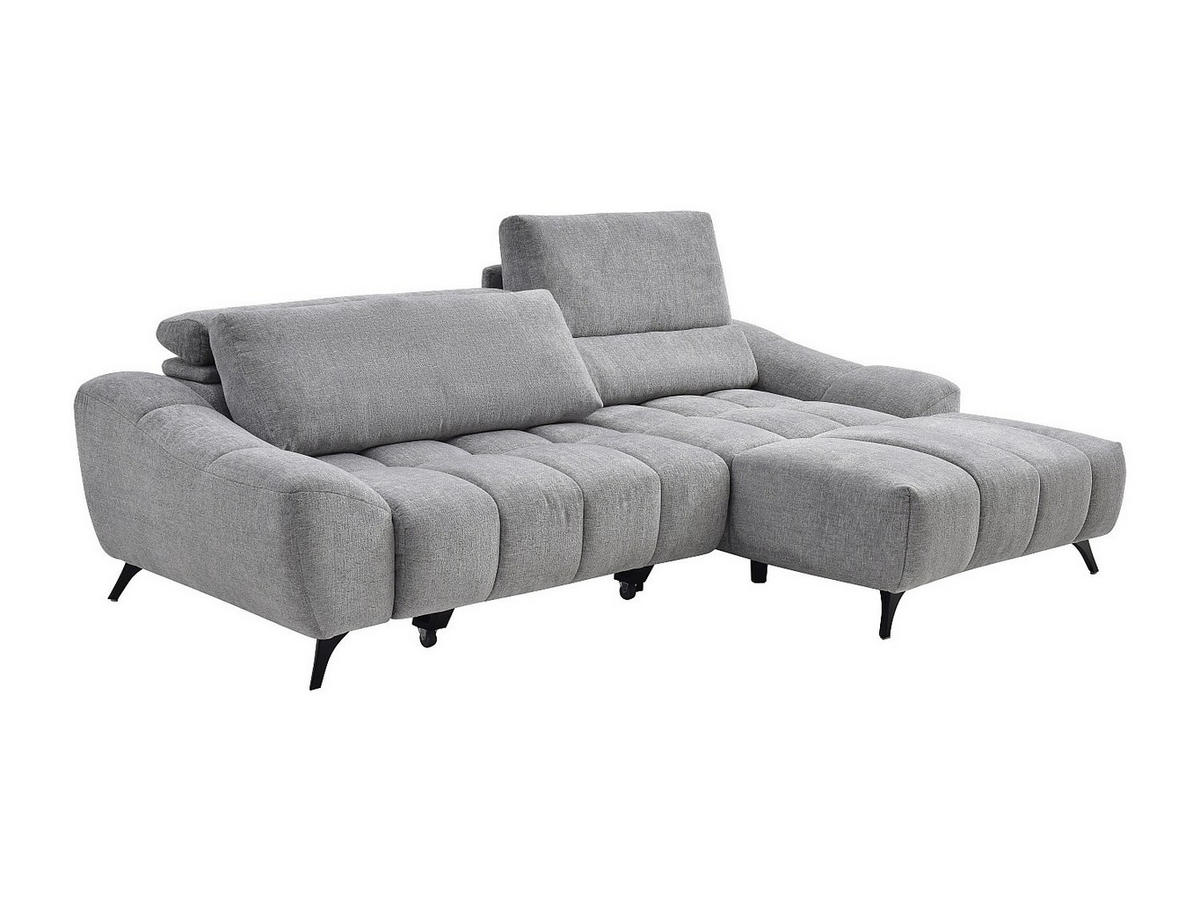 RELAXSOFA - 4 Personen - stoff - grau Elosia - Grau, Textil/Metall (270/105/175cm) - Vente-Unique