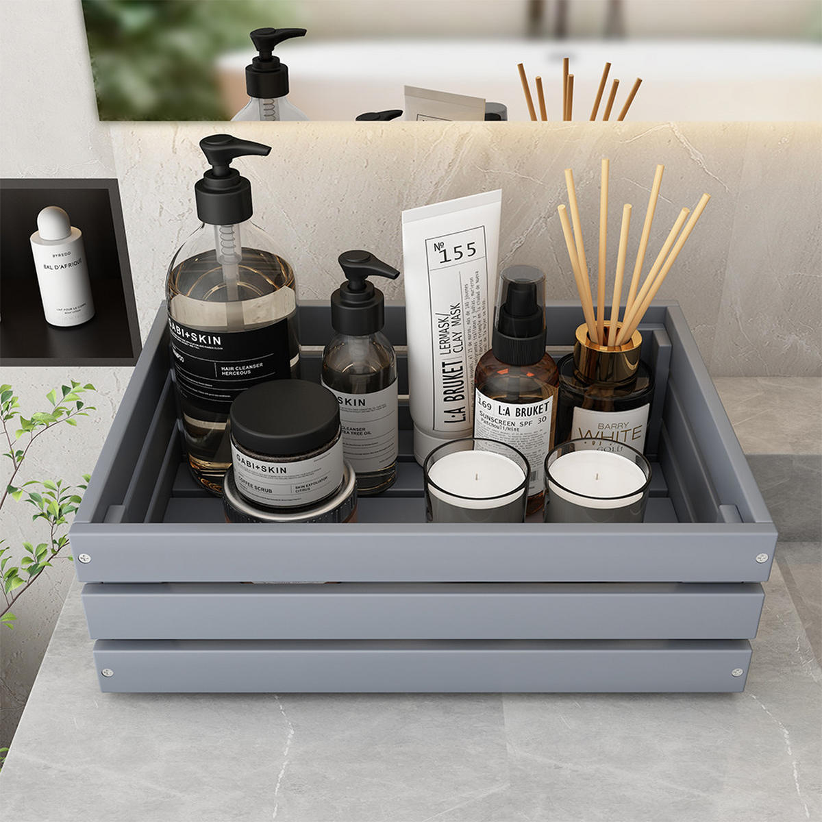 SCHUBKASTEN Novaro Grau 2er Set - Grau, Holzwerkstoff (44.5/32cm) - Vicco