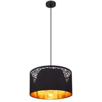 LED HÄNGELEUCHTE Metall Schwarz Gold - Schwarz, Metall (38/38/120cm) - Globo Lighting