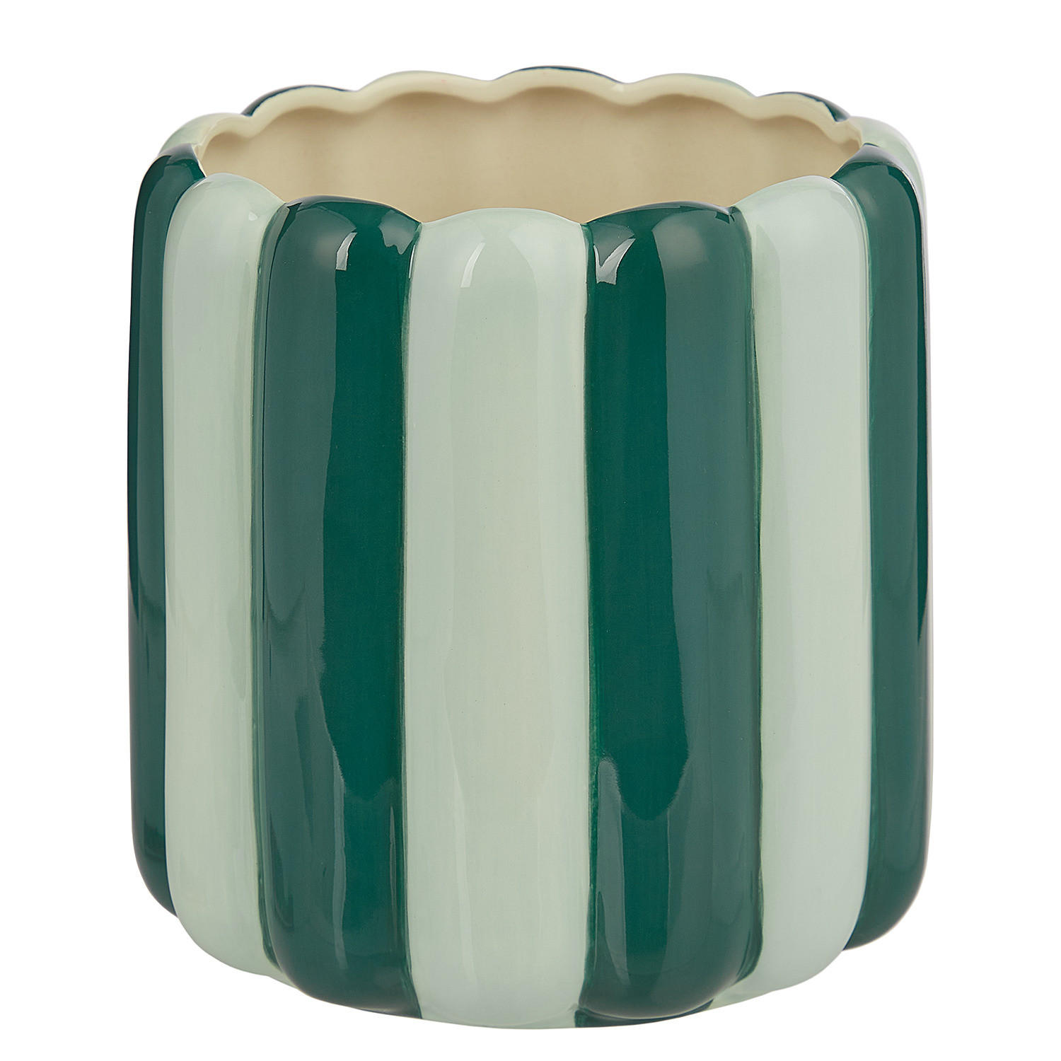 BLUMENÜBERTOPF Circus - Grün, Stein (15cm) - Butlers