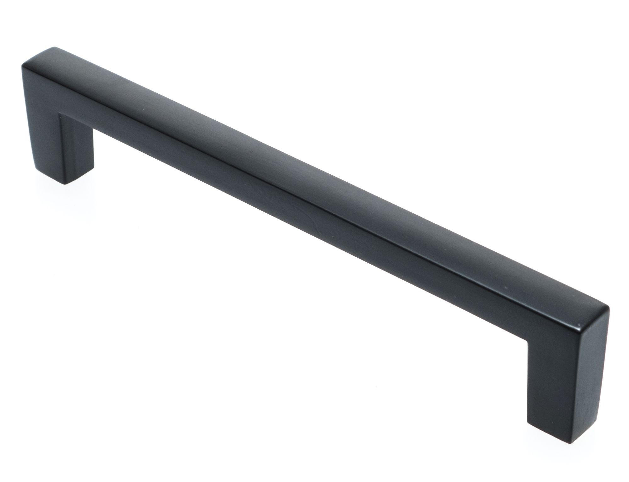 MÖBELGRIFF BA 128mm, Küchengriff Schwarz matt, Schrankgriff modern - Grau, Metall (1/2.7/13.8cm)