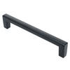 MÖBELGRIFF BA 128mm, Küchengriff Schwarz matt, Schrankgriff modern - Grau, Metall (1/2.7/13.8cm)