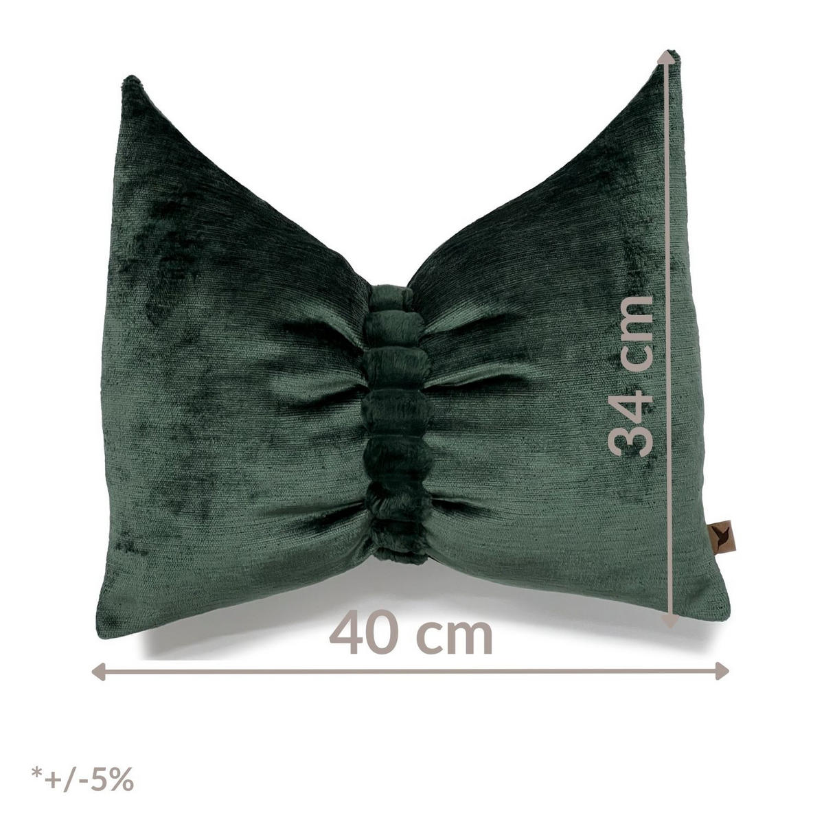 ZIERKISSSEN Belluna Grün 34x40 cm - Grün, Textil (40/34cm) - Maison de Reve