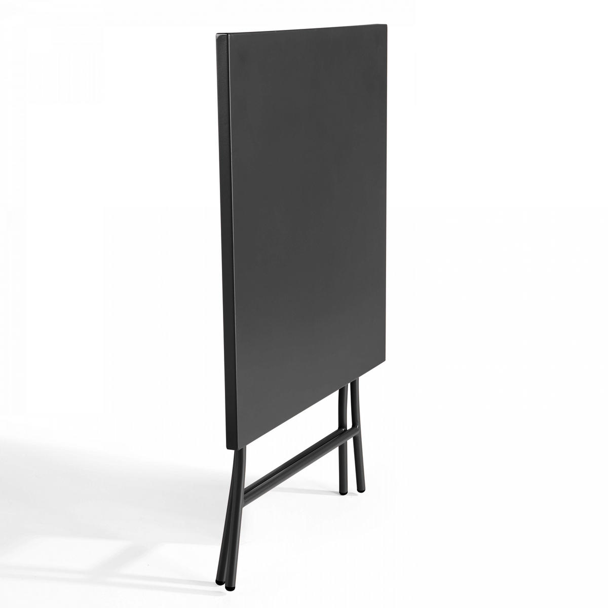 GARTENSET klappbar 3-tlg., Grau - Grau, Metall (70/70/72cm) - Oviala