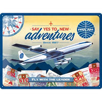 BLECHSCHILD 30/40 cm Pan Am New Adventures - Multicolor, Metall (40/30cm) - Nostalgic-Art