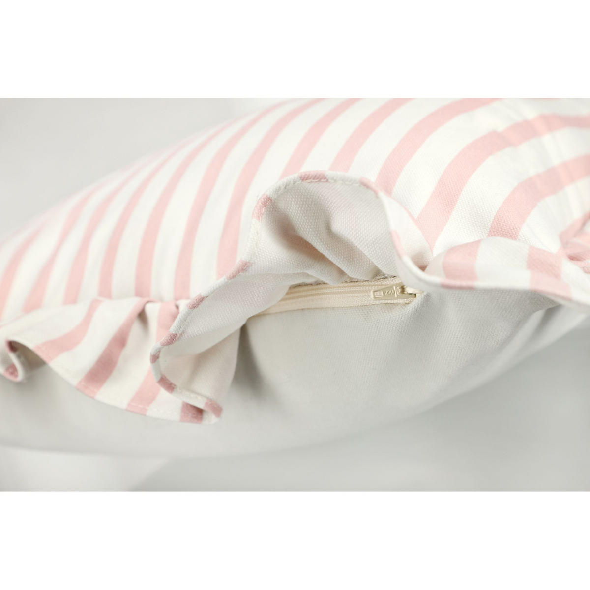 KISSENHÜLLE VOLANT - Rosa, Textil (45/45cm) - Tom Tailor