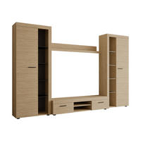 WOHNWAND Rumba XL - Eichefarben, Holzwerkstoff (300/190/40cm) - MIRJAN24