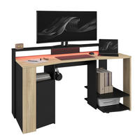 GAMERTISCH Parisot Meta 1-tlg. Holznachbildung Chene Kronberg/Schwarz - Eichefarben/Schwarz, Kunststoff (152/62/88cm) - 58aufmkessel