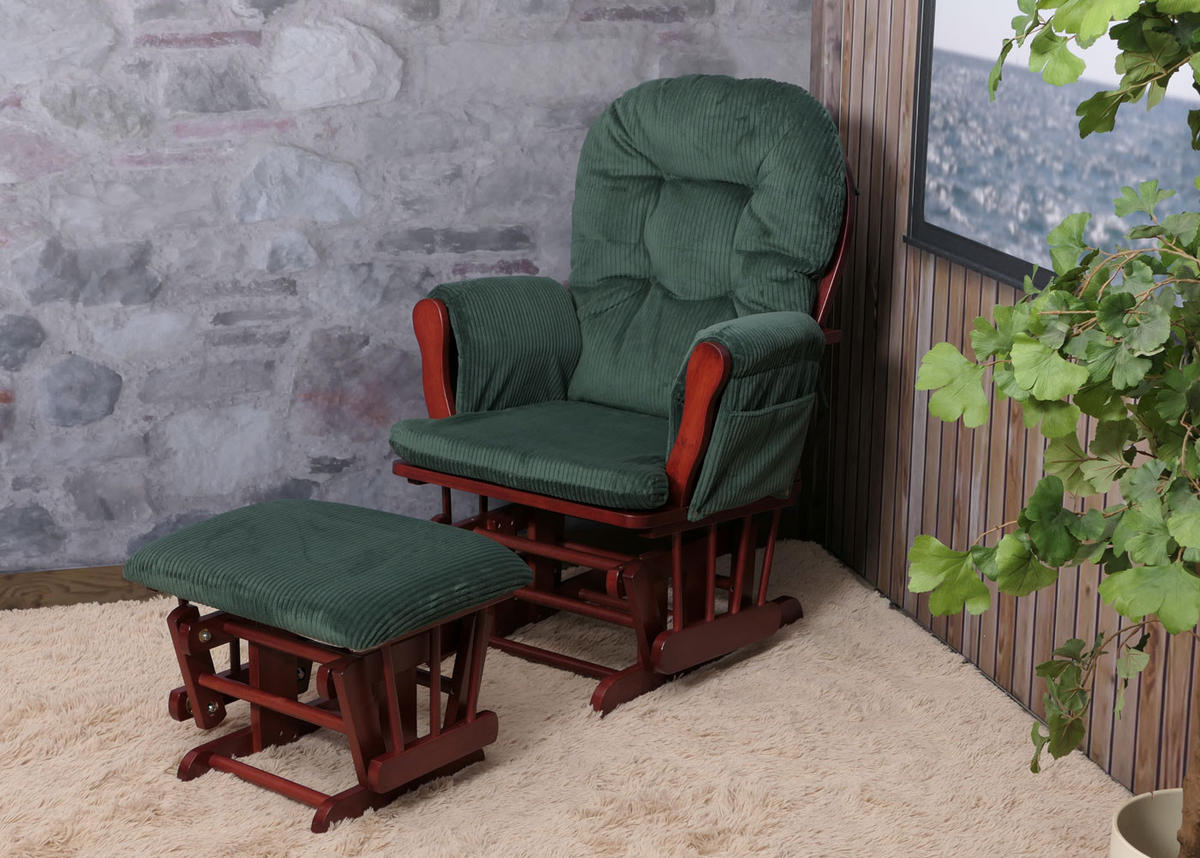 RELAXSESSEL Grün, Braun - Braun/Grün, Textil (74/103/71cm) - MCW