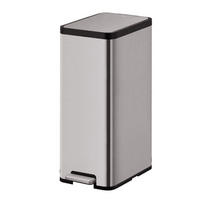 MÜLLEIMER Kompakter und Funktionaler Aus Mattgrauem Edelstahl 45 Liter 75,3 x 28,6 x 42,8 cm Silber - Silberfarben, Metall (28.6/75.3/42.8cm) - PROREGAL