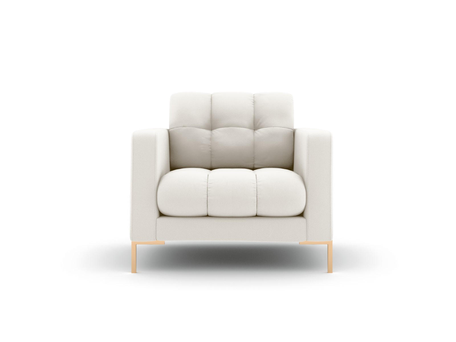 SESSEL Mamaia aus strukturiertem Stoff leichtes beige - Creme, Textil (92/75/87cm) - Micadoni