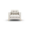SESSEL Mamaia aus strukturiertem Stoff leichtes beige - Creme, Textil (92/75/87cm) - Micadoni
