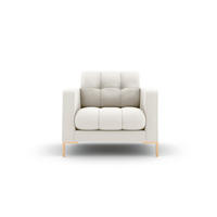 SESSEL Mamaia aus strukturiertem Stoff leichtes beige - Creme, Textil (92/75/87cm) - Micadoni