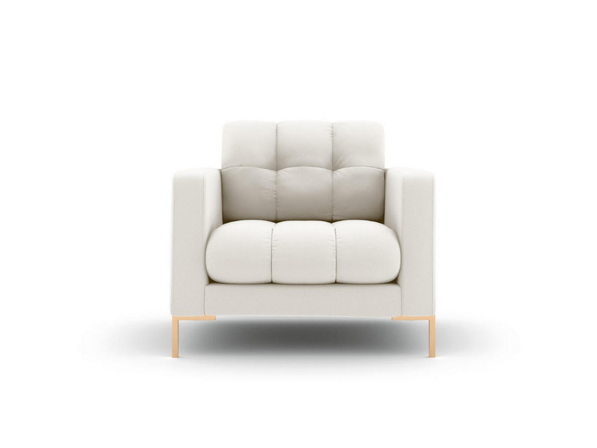 SESSEL Mamaia aus strukturiertem Stoff leichtes beige - Creme, Textil (92/75/87cm) - Micadoni