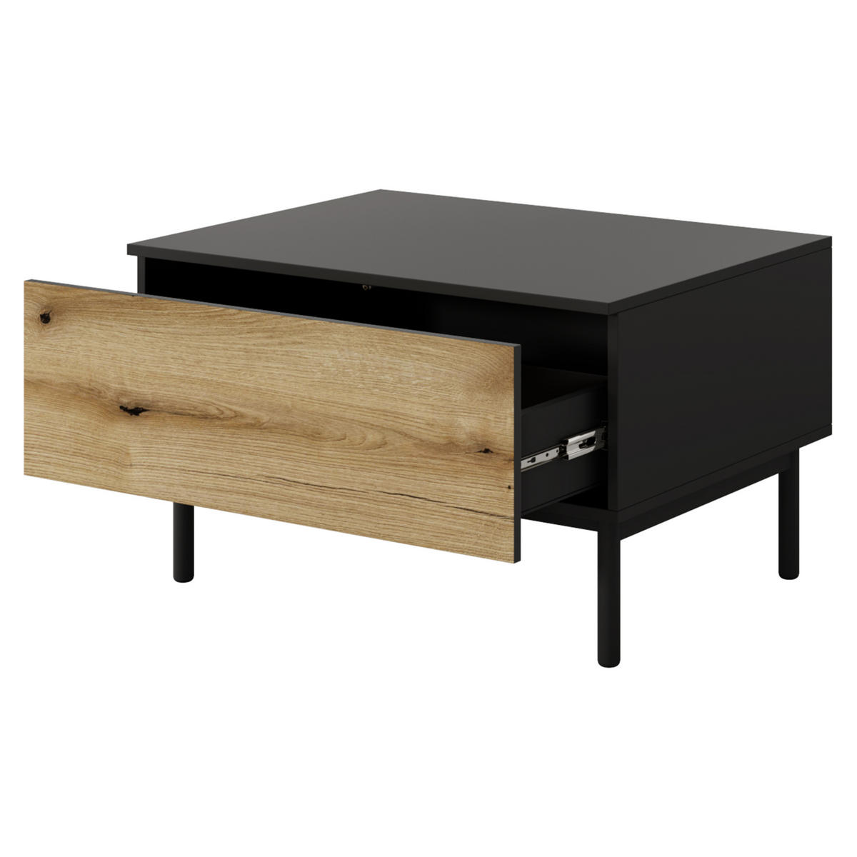 COUCHTISCH LAMBERTI 80,1/48,4/60,1 cm Schwarz - Schwarz, Holzwerkstoff (60.1/80.1/48.4cm) - MASSENO