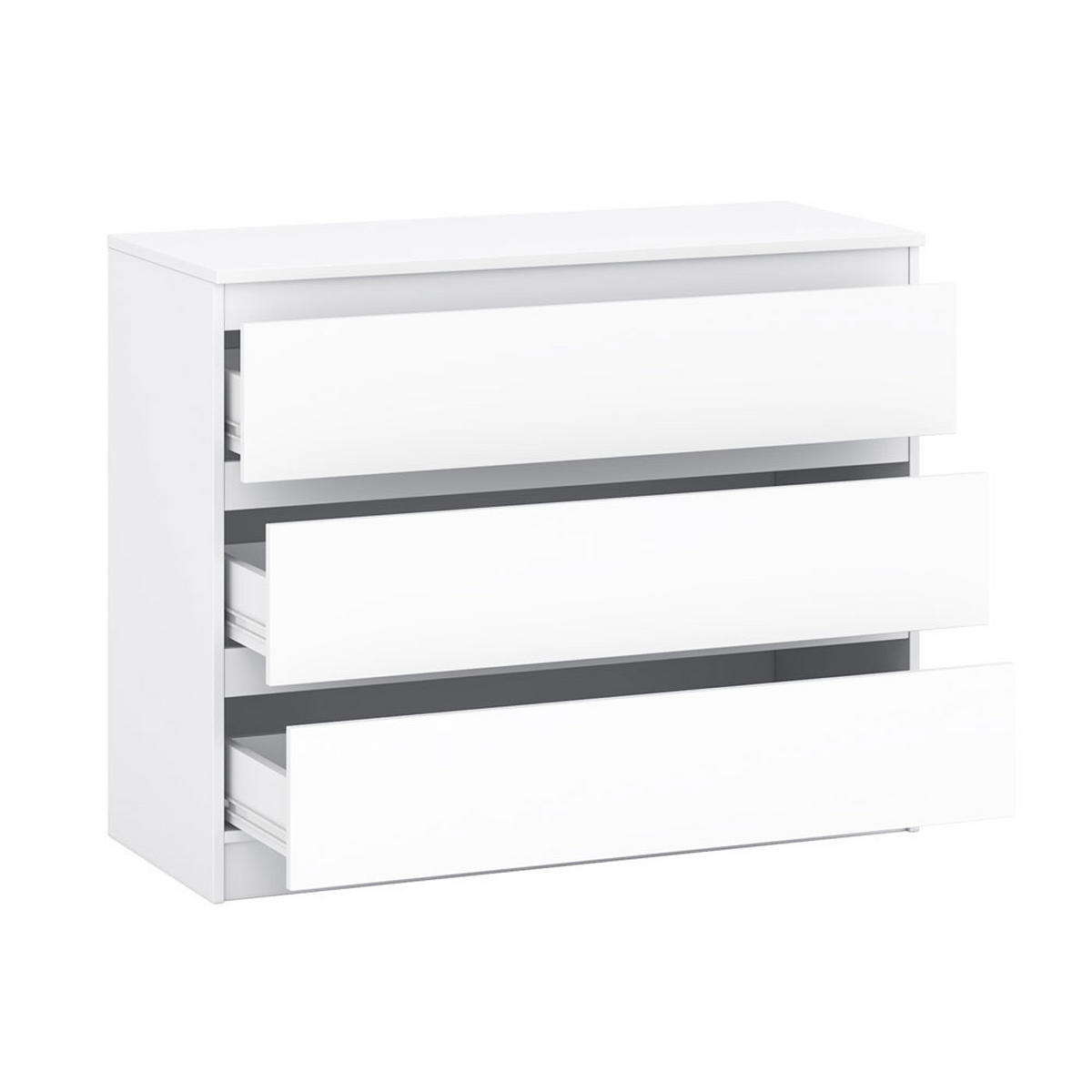KOMMODE A12b weiß 106 / 45 / 84cm - Weiß, Holz/Holzwerkstoff (106/84/45cm) - Feldmann-Wohnen