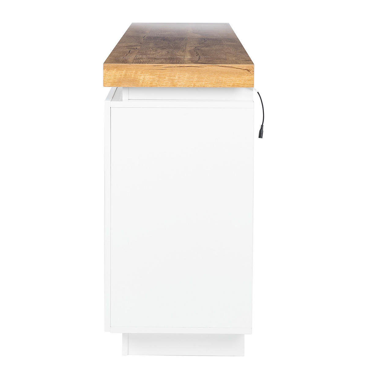 SIDEBOARD - inkl. Beleuchtung - Eichefarben/Weiß, Holzwerkstoff (200/80/40cm) - home24