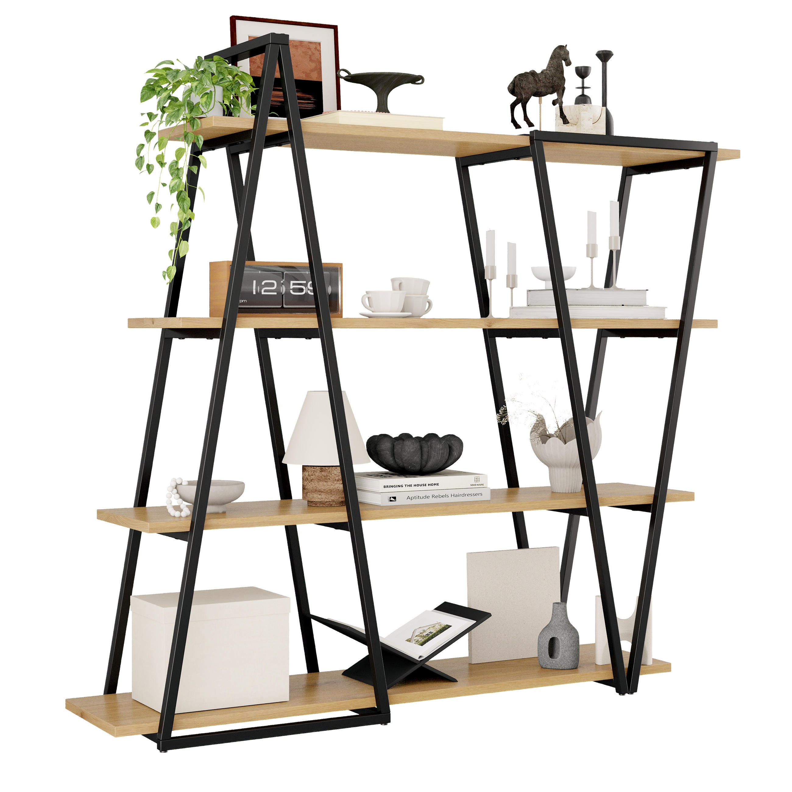 BIBLIOTECA GEOMETRICA 158x35x166cm Metal