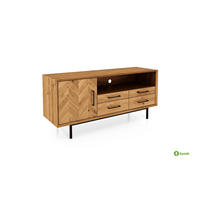 TV-STÄNDER BREIT LEON Wildeiche - Wildeiche, Holz (144/65/45cm) - byoak