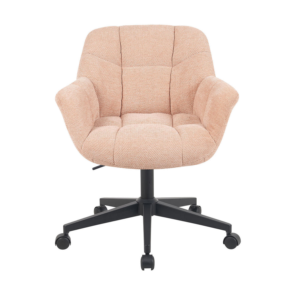 BÜROSTUHL Mika-Nuri - Schwarz/Rosa, Textil/Metall (65/78/66cm) - DUBI Möbel