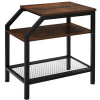 BEISTELLTISCH Plymouth,36,5 x 58,5 x 59,5 cm,Industrial Holz dunkel, rustikal - Rostfarben, Holz (58.5/36.5/59.5cm) - tectake