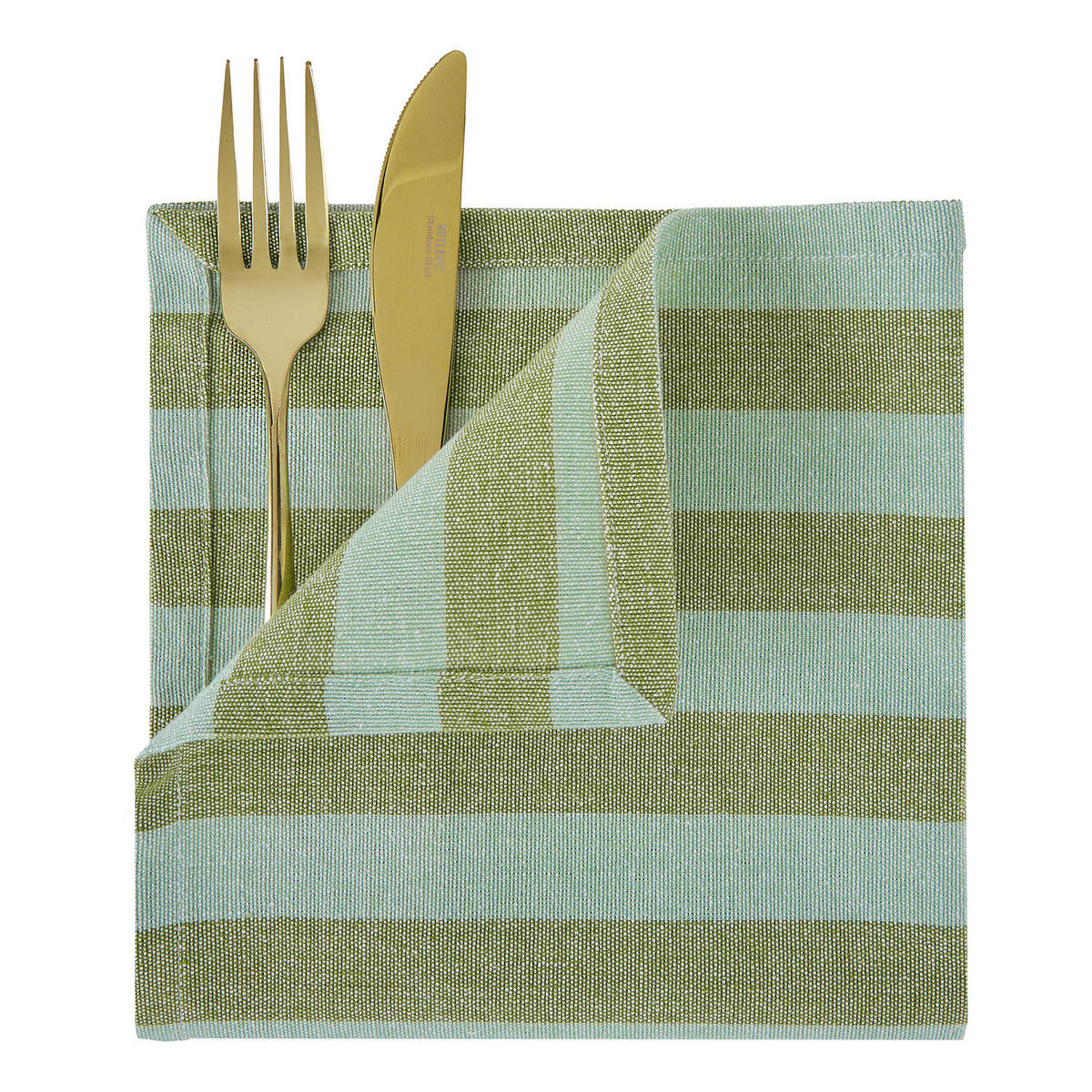 SERVIETTE (4er-Set) Olive Groove 42x42 cm - Grün, Textil (42/42cm) - Butlers