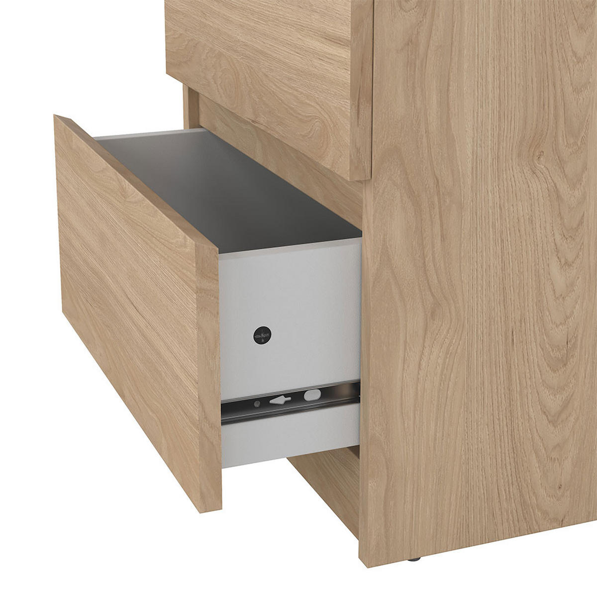 NACHTTISCH, Naia, Eiche, Holzwerkstoff, 41 x 50 x 50 cm - Eichefarben, Holzwerkstoff (41/50/50cm) - ebuy24