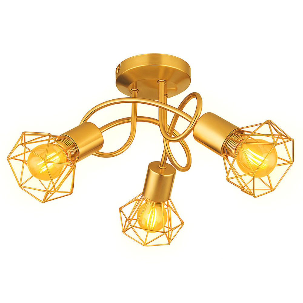 DECKENLEUCHTE XARA Gold Gitter - Goldfarben, Metall (36/36/20cm) - Globo Lighting