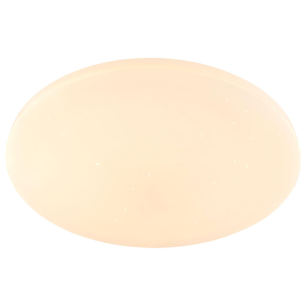 LED DECKENLEUCHTE Weiß mit Sterneneffekt - Weiß, Metall (54/54/7.6cm) - Globo Lighting